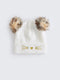 Double Pompom Embroidered Girl Beret